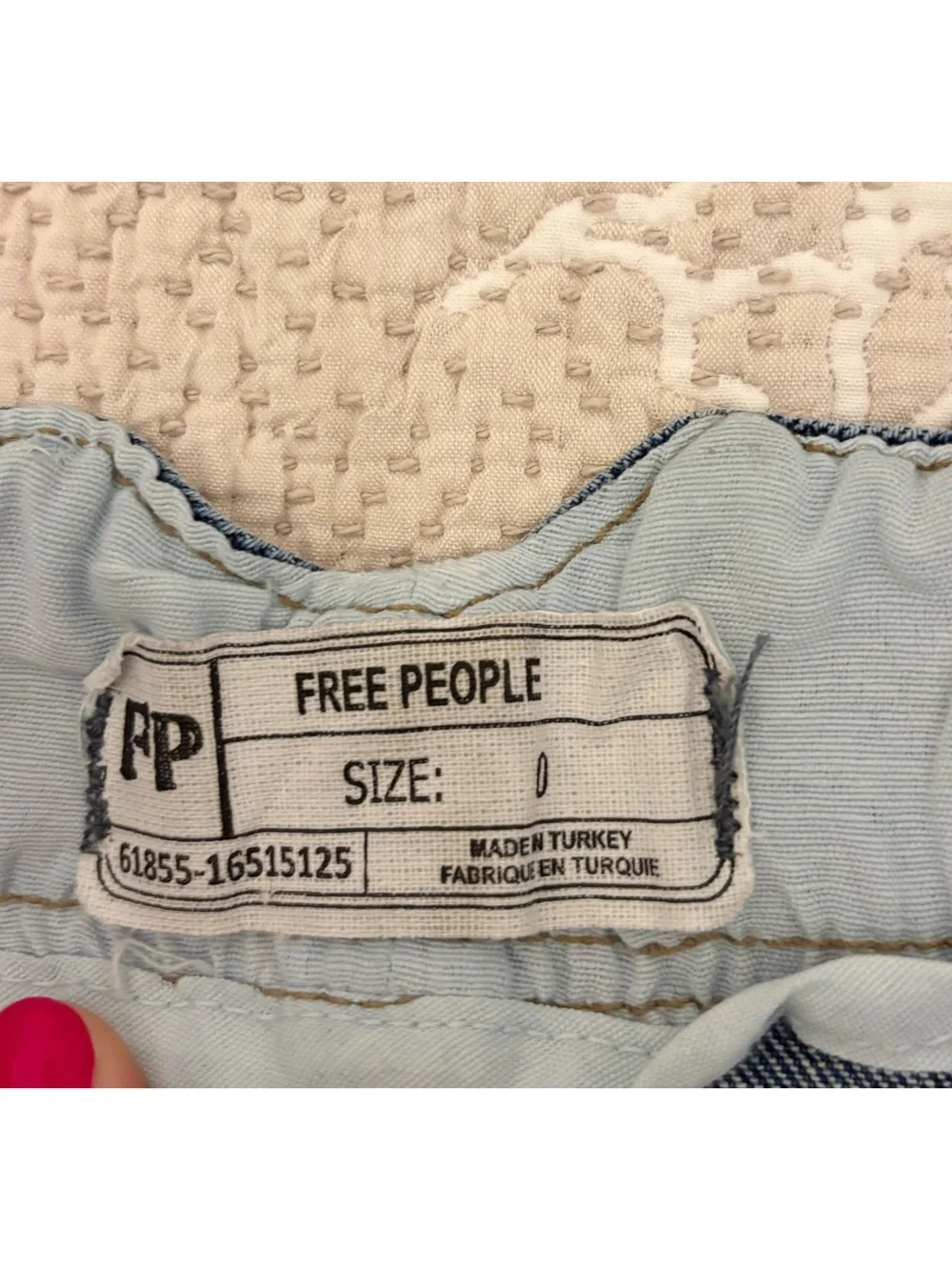Free People Corsette Denim Mini Skirt